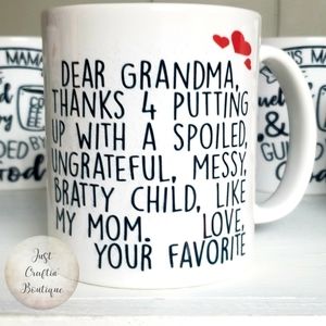 Dear Grandma Mug // Love Your Favorite // Ready To Go Gift